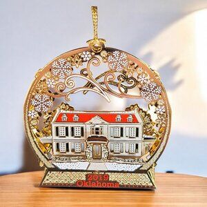 Oklahoma Governor's Mansion Christmas Tree Ornament 2019 Souvenir New in Box